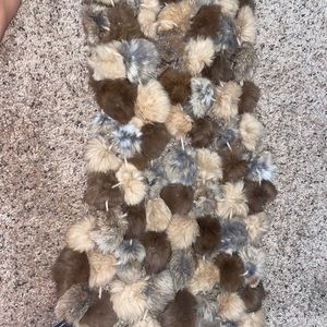 Real rabbit fur scarf